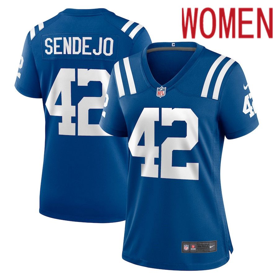 Women Indianapolis Colts #42 Andrew Sendejo Nike Royal Game NFL Jersey->women nfl jersey->Women Jersey